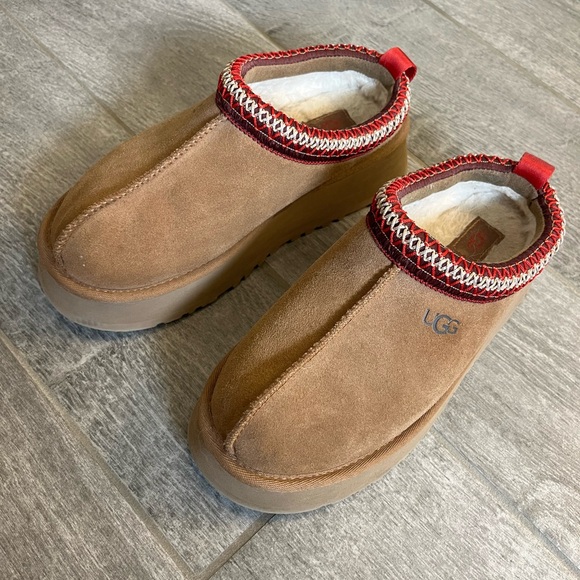 UGG Tazz Tasman Chesnut Women’s Slippers Size 7 - Picture 2 of 5